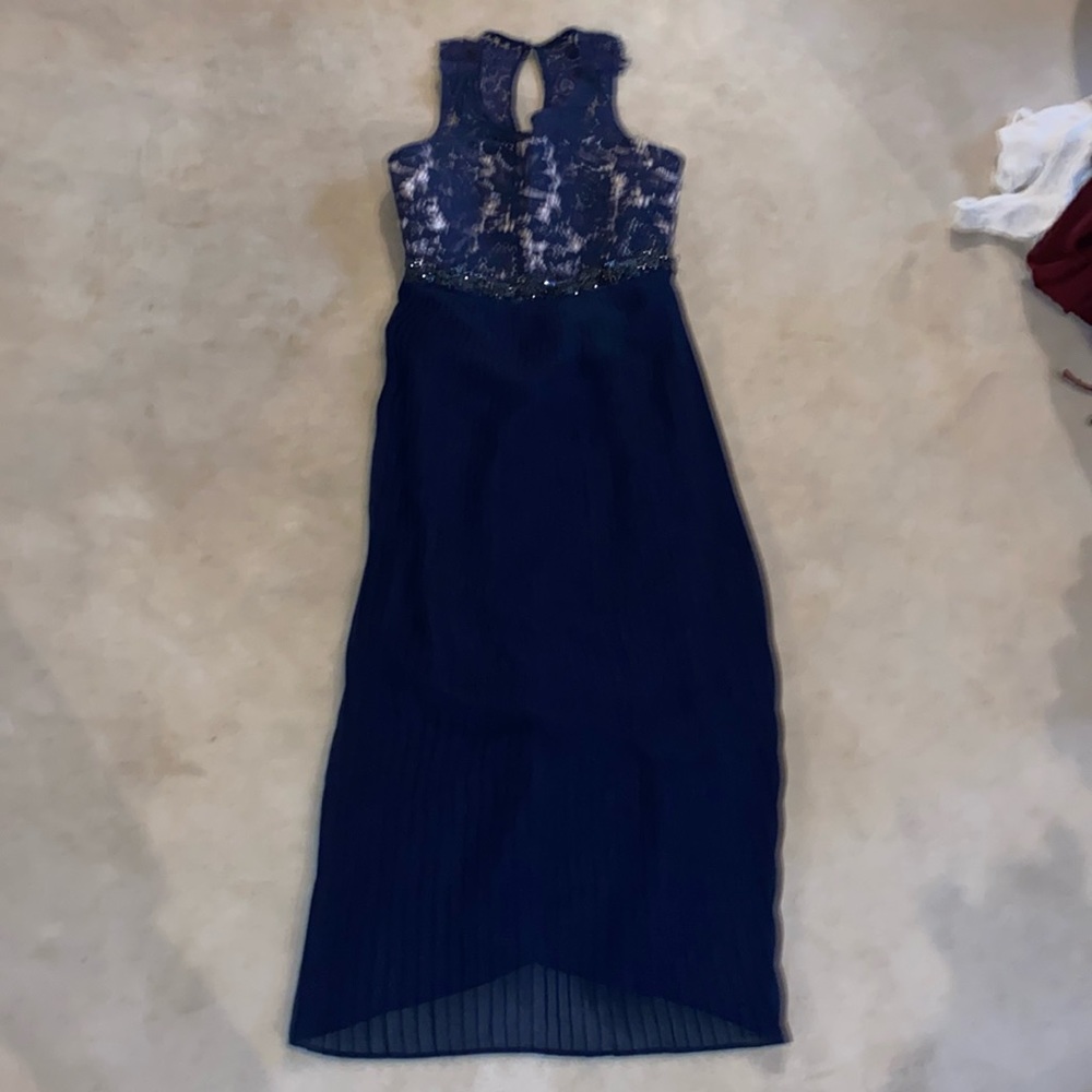 Rare Editions Navy Blue Formal Kids Dress - Picture 3 of 4